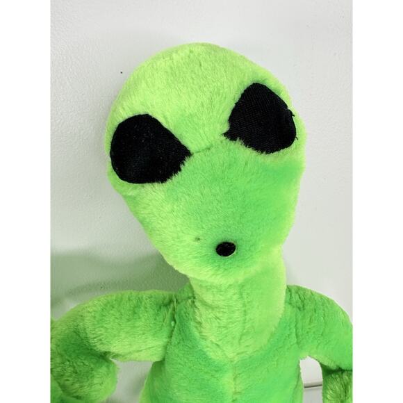 Alien Plush Neon Green Carnival Prize Y2K 12” Stuffed Sci-fi Toy Collectible - Picture 3 of 6